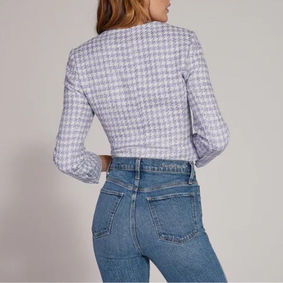 FAVORITE DAUGHTER The Dasha Top in Lilac Tweed Size 2 NWT - Picture 4 of 12